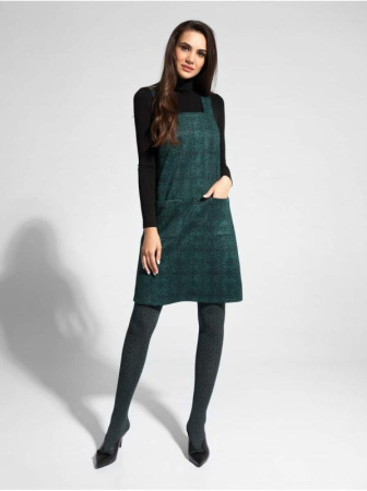 Сарафан из искусственной замши со змеиным принтом LSF 1055 || Сарафан жін. CE LSF 1055, р.164-84-90, green snake