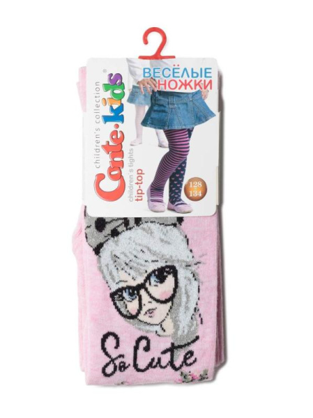 Колготки дитячі Conte Kids TIP-TOP 19С-36СП, р. 128-134 (20), 545 білий