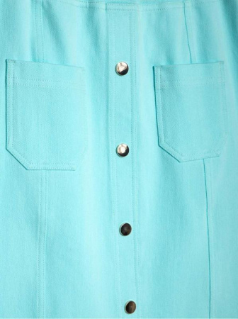 Юбка А-силуэта с металлическим декором MALIBY || Спідниця жін. CE MALIBY, р.170-102, aqua blue