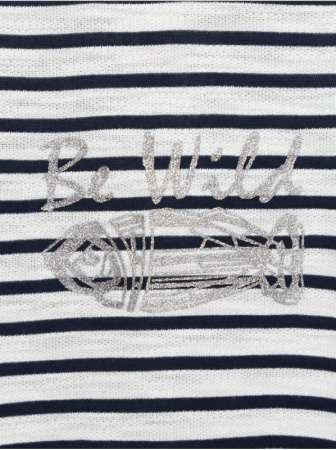 Футболка в полоску с разрезами по бокам LD 721 || ВТЖ Джемпер жін. CE LD 721, р.170-96, синій