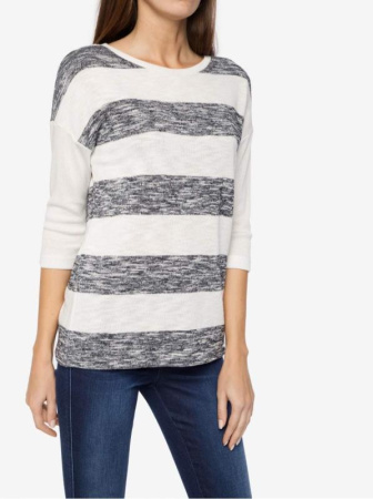 Удлиненный джемпер в широкую полоску 832