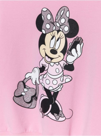 Хлопковый свитшот с мерцающим рисунком Disney DD 969 || Джемпер дів. CE DISNEY DD 969, р.98,104-52, ice rose