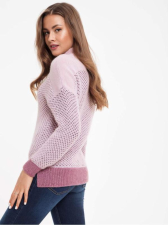 Джемпер из объемной пряжи с шерстью и мохером 039 || Джемпер жін. CE LDK039 18С-61СП, р.170-88, бузковий