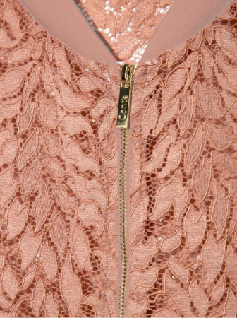 Ультрамодный бомбер из кружева LJ 903 || Жакет жін. CE LJ 903, р.170-100-106, dusty rose