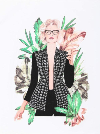 Белая хлопковая футболка с принтом &quot;Girl power&quot; LD 1117 || Джемпер жін. CE LD 1117, р.170-96, white