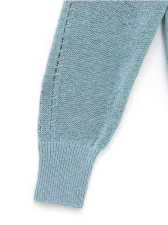 Вязаный джемпер с ажурным узором из легкой пряжи с хлопком LDK 095 || Джемпер жін. CE LDK095 19С-137СП, р.170-88, grey-blue