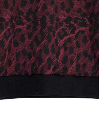 Свитшот c леопардовым рисунком LD 1054 || Джемпер жін. CE LD 1054, р.170-92, bordo leo
