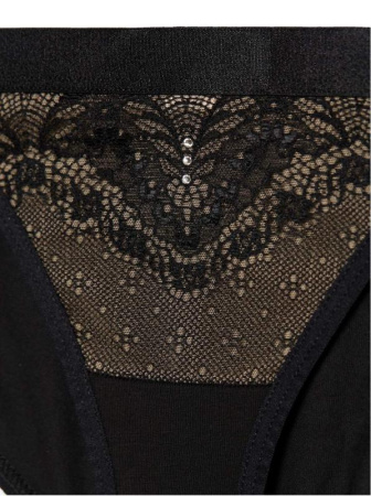 Трусы &quot;танга&quot; с кристаллами Swarovski LTA 1085 || Труси жін. CE SWAROWSKI LTA 1085, р.94, royal black