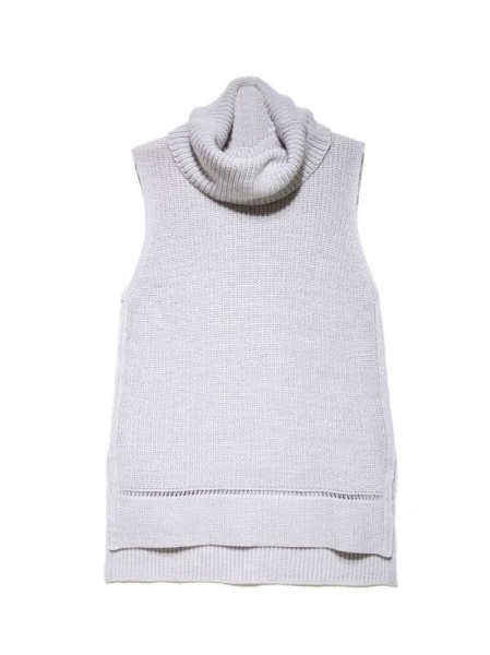 Вязаный шерстяной жилет без рукавов LDK 071