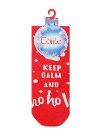 Носки жен. хлопковые Conte NEW YEAR 20С-61СП, р.23-25, 519 красный || Шкарпетки жін. бавовняні CE NEW YEAR 20С-34СП, р.23-25, 521 темно-синій