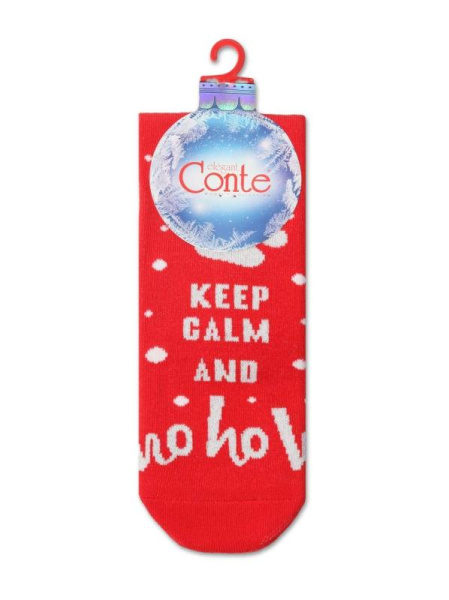 Носки жен. хлопковые Conte NEW YEAR 20С-61СП, р.23-25, 519 красный