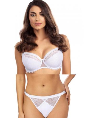 Комплект Ewa Bien Alizze - бюстгальтер полумягкий B150 и стринги C202 Белый