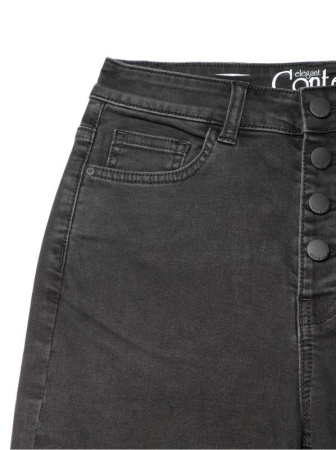 Моделирующие джинсы skinny с высокой посадкой CON-286 || Брюки джинсові жін. CE CON-286, р.170-98, washed black