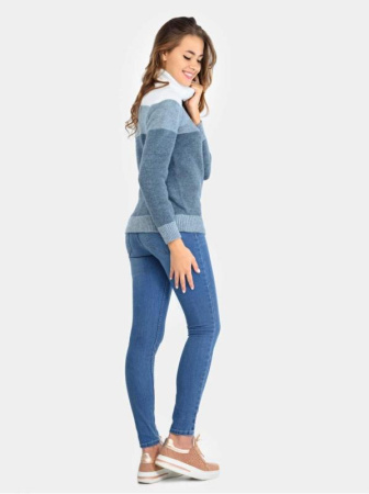 Удлиненный свитер с кашемиром LDK 011 || ВТЖП Светр жін. CONTE ELEGANT LDK011 16С-82СП, р.170,176-88, сірий