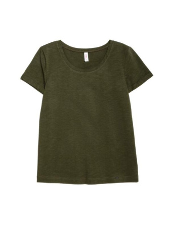 Хлопковая футболка с отложными манжетами LD 926 || Джемпер жін. CE LD 926, р.170-92, deep forest