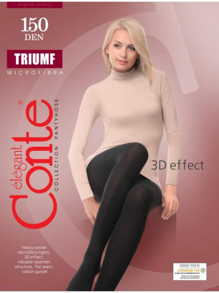 Теплі колготки з ниток мікрофібри TRIUMF 150 Lycra, р. 6, Nero Теплі колготки з ниток мікрофібри TRIUMF 150 Lycra, р. 6, Nero