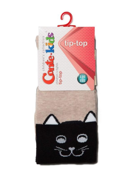 Колготки дитячі Conte Kids TIP-TOP, р. 128-134, 466 чорний-бежевий