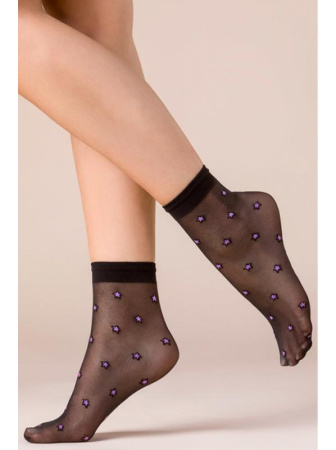 Носки Gabriella Stars Color Черно-лиловый