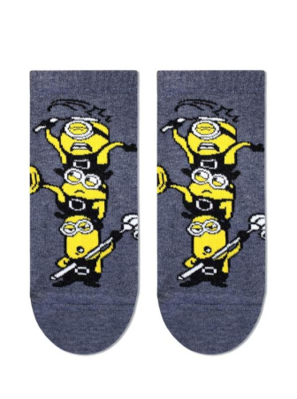НОСКИ ЖЕНСКИЕ 1125 MINIONS (укороченные), р.23, 305 Т.СЕРЫЙ МЕЛАНЖ