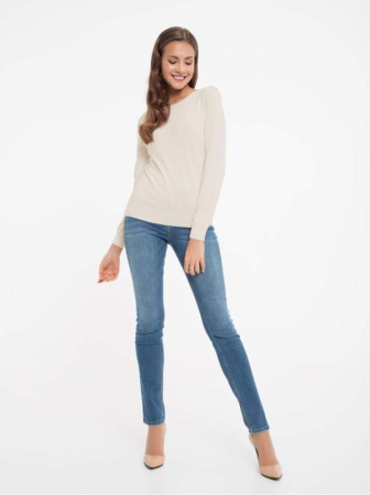 Джемпер из пряжи с вискозой премиального качества 023 || Джемпер жін. CE LDK023 17С-83СП, р.170,176-88, екрю