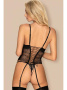 Комплект Obsessive Sharlotte corset  Черный || Комплект Obsessive Sharlotte corset  Черный