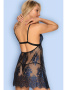 Комплект Obsessive Yassmyne babydoll Сине-черный