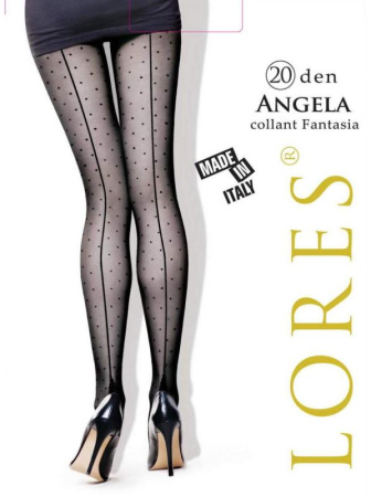Колготки со швом LORES Angela 20, 3/4, nero(чёрный)