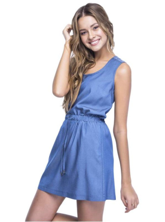 Легкое платье с кружевной вставкой LPL 531 || ВТЖ Плаття жін. CELG LPL 531, р.164-84-92, синій