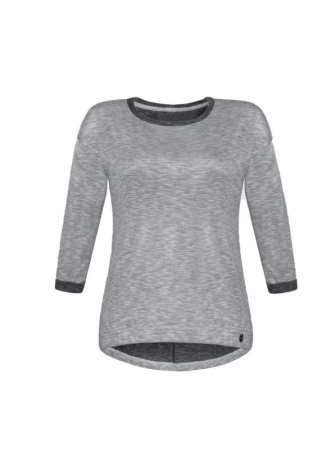 Меланжевый джемпер с удлиненной спинкой LD 609