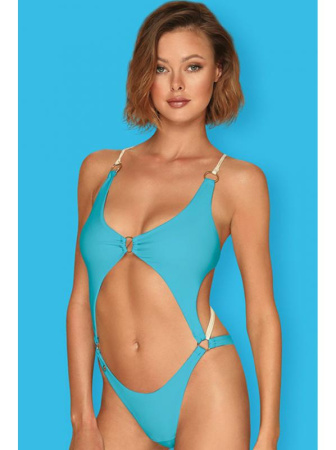 Купальник цельный Obsessive Scarleta Бирюза-экри