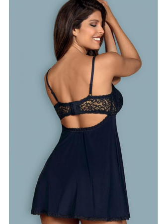 Комплект Obsessive Drimera babydoll Темно-синий || Комплект Obsessive Drimera babydoll Темно-синий