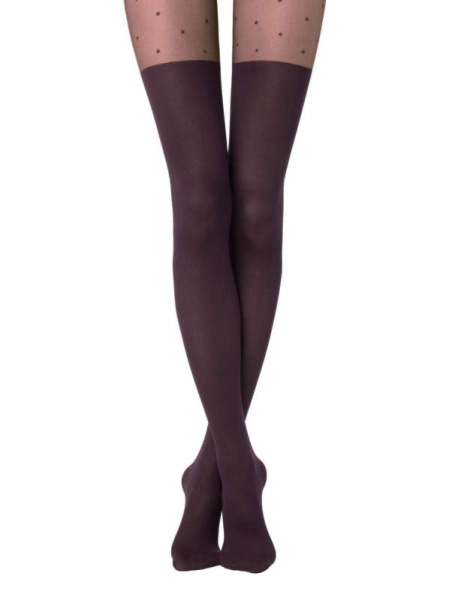 Колготки в горошок з імітацією гольфинов SENSATION Lycra