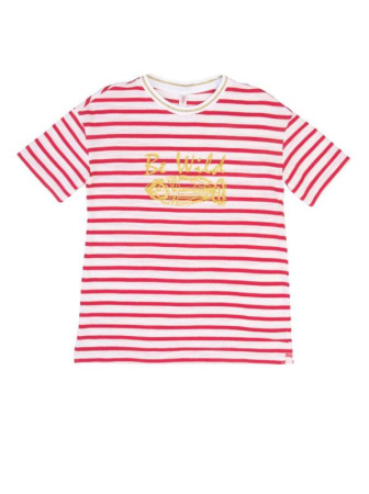 Футболка в полоску с разрезами по бокам LD 721 || ВТЖ Джемпер жін. CE LD 721, р.170-96, червоний