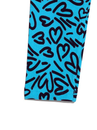 Леггинсы с рисунком &quot;сердечки&quot; LOVELY, р.128-68, Blue || Жіночі з малюнком &quot;сердечка&quot; LOVELY, р. 128-68, Blue