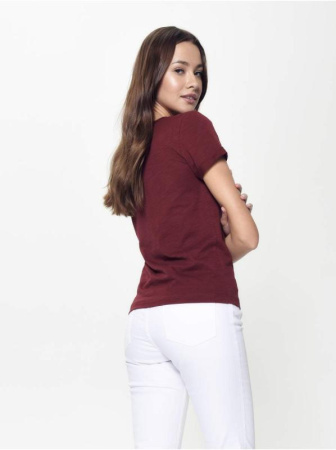 Хлопковая футболка с отложными манжетами LD 926