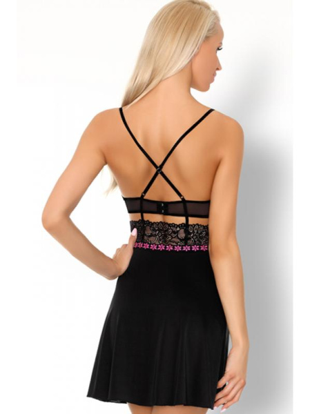 Комплект LivCo Corsetti Collyna Черно-розовый