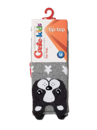 Гольфы дет. CK TIP-TOP (мордашки) 19С-141СП, р.14, 042 серый || Напівпанчохи дит. CK TIP-TOP (мордочки) 19С-141СП, р.18, 045 чорний