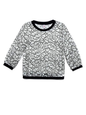 Кружевной джемпер с объемными рукавами LD 904