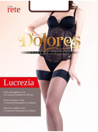 Чулки сетчатые DOLORES Lucrezia rete, 1/2, bianco(белый)