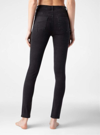 Моделирующие джинсы skinny с высокой посадкой CON-286 || Брюки джинсові жін. CE CON-286, р.170-98, washed black