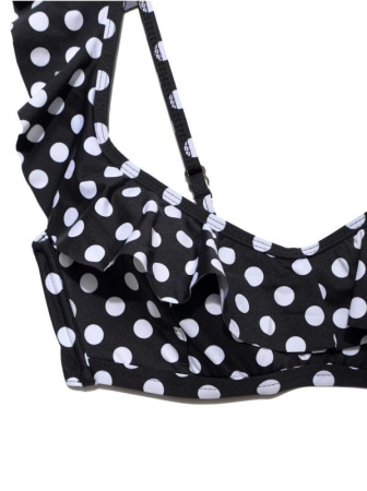 Лиф-спейсер в горошек EMMI || Бюстгалтер купальний жін. CE EMMI, р.82-88, black-white