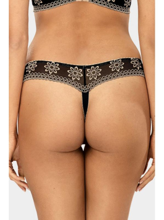 Стринги Ewa Bien Avero C201 Черно-бежевый