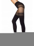 Колготки з імітацією ажурних панчіх DELIGHT Lycra, р. 3, Nero