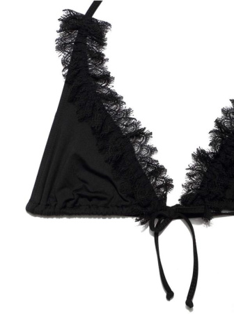 Лиф с мягкими треугольными чашками и эффектным кружевом SANDRA || Бюстгалтер купальний жін. CE SANDRA, р.92-98, black