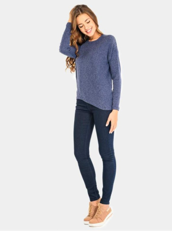 Фактурный джемпер ассиметричного кроя LD 675