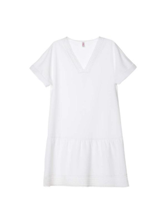 Туника с фактурным кружевом LTH 739 || ВТЖ Туніка жін. CE LTH 739, р.164-96-102, білий