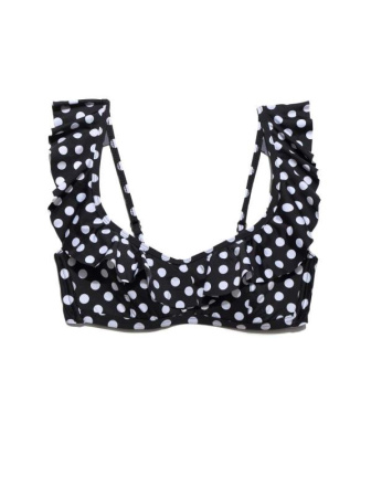 Лиф-спейсер в горошек EMMI || Бюстгалтер купальний жін. CE EMMI, р.82-88, black-white