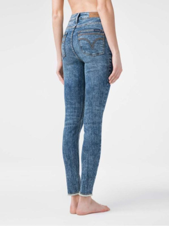 Моделирующие eco-friendly джинсы skinny c супервысокой посадкой CON-176 Lycra || Брюки джинсові жін. CE CON-176, р.164-98, bleach stone