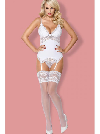 Чулки под пояс Obsessive 810-STO-2 Белый