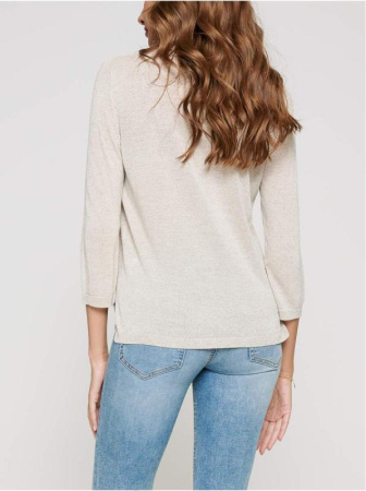 Вязаный фактурный джемпер из пряжи с вискозой и льном LDK 089 || Джемпер жін. CE LDK089 19С-131СП, р.170-84, grey-blue melange